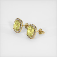 <span>3.18</span>&nbsp;<span class="tooltip-light">Ct.Tw.<span class="tooltiptext">Total Carat Weight</span></span> Sapphire Earrings, 18K Yellow Gold 2