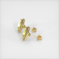 <span>3.18</span>&nbsp;<span class="tooltip-light">Ct.Tw.<span class="tooltiptext">Total Carat Weight</span></span> Sapphire Earrings, 18K Yellow Gold 3