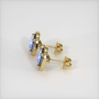 3.62 Ct.Tw. Blue Sapphire Earrings, 18K Yellow Gold 3