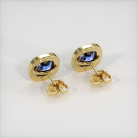 3.62 Ct.Tw. Blue Sapphire Earrings, 18K Yellow Gold 4