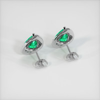 2.74 Ct.Tw. Emerald Earrings, Platinum 950 4