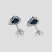 <span>3.07</span> <span class="tooltip-light">Ct.Tw.<span class="tooltiptext">Total Carat Weight</span></span> Greenish Blue Sapphire Earrings, Platinum 950 4