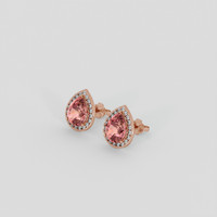 <span>3.00</span>&nbsp;<span class="tooltip-light">Ct.Tw.<span class="tooltiptext">Total Carat Weight</span></span> Reddish Pink Spinel Earrings, 14K Rose Gold 3