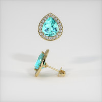 3.58 Ct.Tw. Gemstone Earrings, 14K Yellow Gold 2