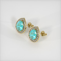 3.58 Ct.Tw. Gemstone Earrings, 18K Yellow Gold 3