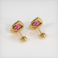 1.37 Ct.Tw. Pink Sapphire Earrings, 18K Yellow Gold 4