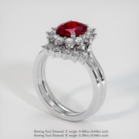 2.07 Ct. Ruby Ring, Platinum 950 2
