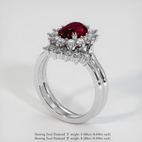 2.02 Ct. Ruby Ring, Platinum 950 2