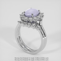 3.27 Ct. Bluish Purple Sapphire Ring, Platinum 950 2