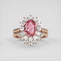 2.04 Ct. Padparadscha Sapphire Ring, 14K Rose Gold 1