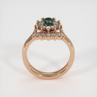0.93 Ct. Green Sapphire Ring, 18K Rose Gold 3