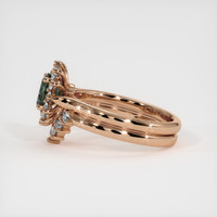 0.93 Ct. Green Sapphire Ring, 18K Rose Gold 4