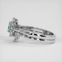 0.58 Ct. Bluish Green Sapphire Ring, 14K White Gold 4
