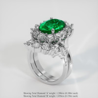 2.76 Ct. Emerald Ring, 18K White Gold 2
