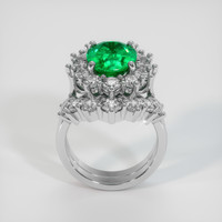2.76 Ct. Emerald Ring, 18K White Gold 3
