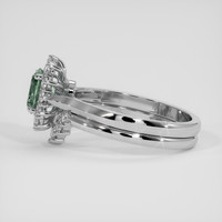 0.79 Ct. Greenish Blue Sapphire Ring, 18K White Gold 4