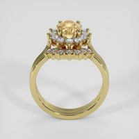 1.72 Ct. Peach Sapphire Ring, 14K Yellow Gold 3