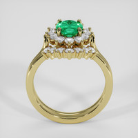 0.95 Ct. Emerald Ring, 18K Yellow Gold 3
