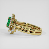 0.95 Ct. Emerald Ring, 18K Yellow Gold 4
