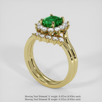 1.50 Ct. Emerald Ring, 18K Yellow Gold 2