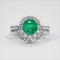 1.55 Ct. Emerald Ring, Platinum 950 1