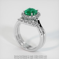 1.55 Ct. Emerald Ring, Platinum 950 2