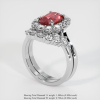 2.60 Ct. Ruby Ring, Platinum 950 2