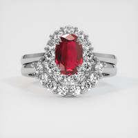 1.89 Ct. Ruby Ring, Platinum 950 1