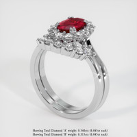 1.89 Ct. Ruby Ring, Platinum 950 2