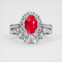 1.17 Ct. Ruby Ring, Platinum 950 1