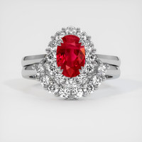 1.32 Ct. Ruby Ring, 10K White Gold 1