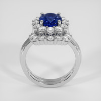 2.98 Ct. Blue Sapphire Ring, 14K White Gold 3