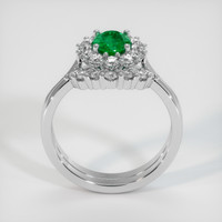 0.62 Ct. Emerald Ring, 18K White Gold 3