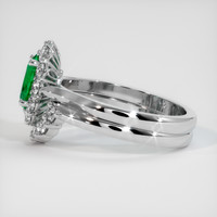 0.62 Ct. Emerald Ring, 18K White Gold 4