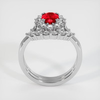 1.21 Ct. Ruby Ring, 18K White Gold 3