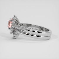 1.23 Ct. Pink Sapphire Ring, 18K White Gold 4