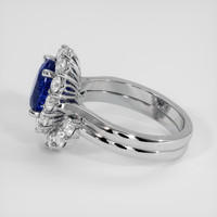 2.98 Ct. Blue Sapphire Ring, 18K White Gold 4