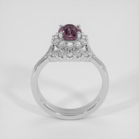 1.08 Ct. Pinkish Purple Sapphire Ring, 18K White Gold 3