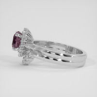 1.08 Ct. Pinkish Purple Sapphire Ring, 18K White Gold 4