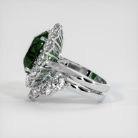 14.31 Ct. Bluish Green Sapphire Ring, 18K White Gold 4