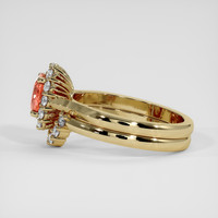 1.08 Ct. Padparadscha Sapphire Ring, 10K Yellow Gold 4