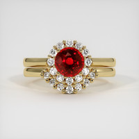 1.56 Ct. Ruby Ring, 14K Yellow Gold 1