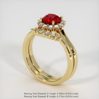 1.56 Ct. Ruby Ring, 14K Yellow Gold 2