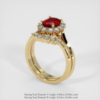 1.08 Ct. Ruby Ring, 14K Yellow Gold 2