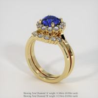 2.03 Ct. Blue Sapphire Ring, 14K Yellow Gold 2