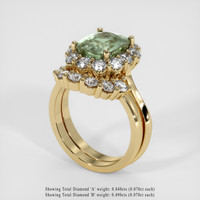4.03 Ct. Green Sapphire Ring, 14K Yellow Gold 2