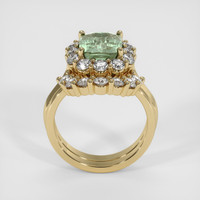 4.03 Ct. Green Sapphire Ring, 14K Yellow Gold 3