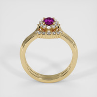 0.49 Ct. Purple Sapphire Ring, 14K Yellow Gold 3