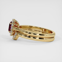 0.49 Ct. Purple Sapphire Ring, 14K Yellow Gold 4
