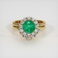 1.55 Ct. Emerald Ring, 18K Yellow Gold 1